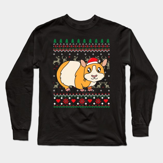 Guinea Pig Christmas Ornament Zoo Funny Ugly Long Sleeve T-Shirt by eldridgejacqueline